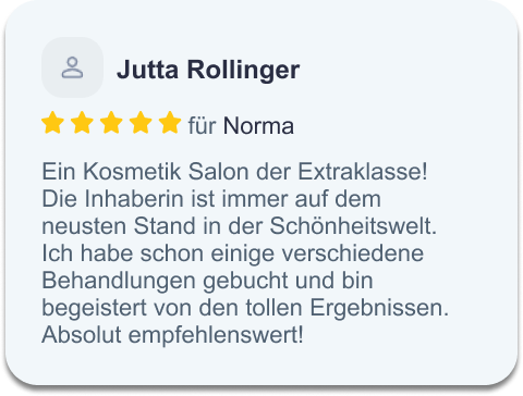 Google Bewertung von Jutta Rollinger für From Orange to Peach
