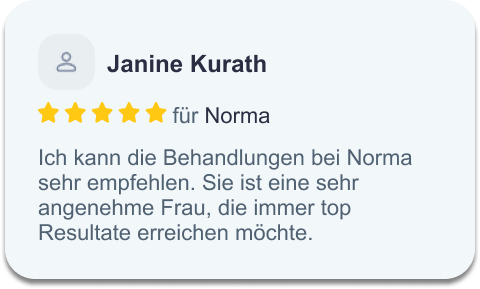 Google Bewertung von Janine Kurath für From Orange to Peach